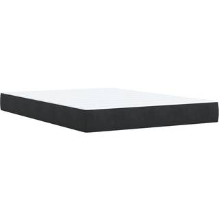 kontinentalseng med madras 160x200 cm fløjl sort