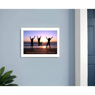 Teamwork White Framed Print Wall Art