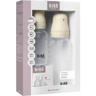BIBS Grow and Flow Sutteflaske Sæt Silicone 150/270 ml, Ivory