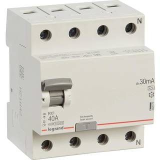 Legrand RX³ RCCB fejlstrømsafbryder 40A 4pol 30mA type-A 4M 10KA