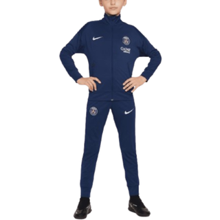 Paris Saint-Germain Academy Pro-Nike Dri-FIT-fodboldtracksuit i maskinstrik til større børn - blå