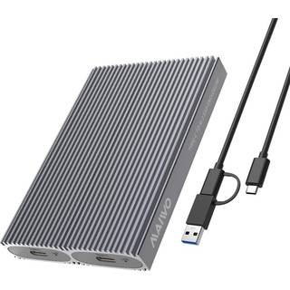 Maiwo Dual Disk NVMe SSD-kabinet USB-C 3.1 GEN2 10 Gbps
