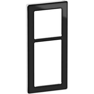 LK FUGA Pure 66 Design ramme 2½ modul, sort/hvid glas