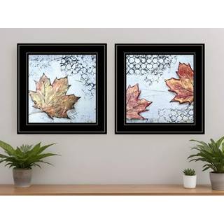 S?t med to kanaliseringsfall efterlader sort indrammet printv?gskunst