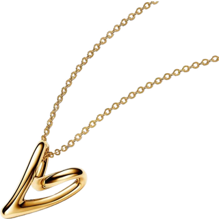 Pandora Gold Organically Shaped Heart Pendant Necklace - 70cm
