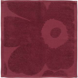 Marimekko Unikko solid mini håndklæde 32x32 cm Mørkerød