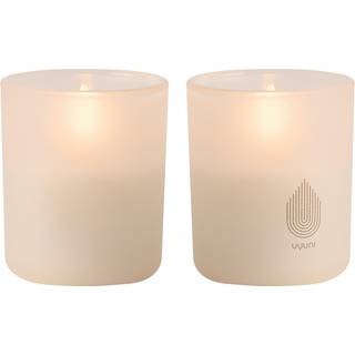 UYUNI LED lys i glas H7 cm, Vanilla, 2 stk