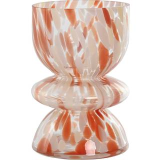 Vase Home ESPRIT Flødefarvet Terrakotta Krystal Moderne 16 x 16 x 24 cm