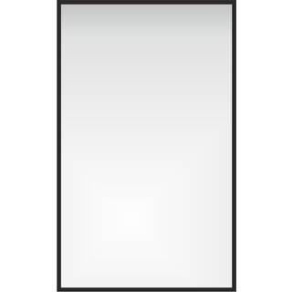 KAROL - SPEJL, BRED ALUMINIUMSRAMME SORT 180X70