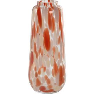 Vase Home ESPRIT Flødefarvet Terrakotta Krystal Moderne 12,5 x 12,5 x 30 cm