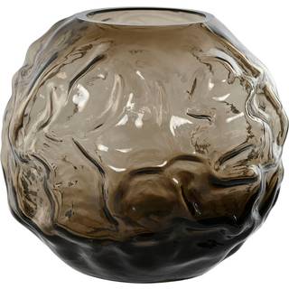 Vase Home ESPRIT Mørkebrun Krystal Moderne 21,5 x 21,5 x 19 cm