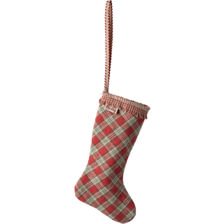 Maileg Ornament i stof, Strømpe - Tern, Rød