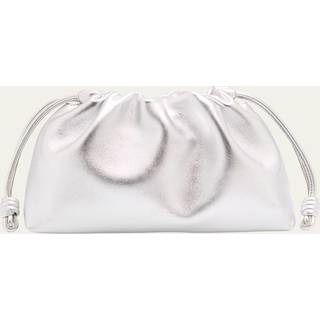 Loewe Flamenco Medium metallic leather clutch - silver - One Size