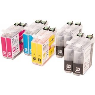 Kompatibelt sæt 10x printerpatron til Brother LC125XL LC127XL DCPJ4110W MFCJ4310DW MFCJ4410DW MFCJ45