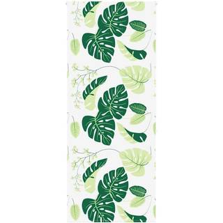 Bruserullegardin Stofbredde 66 Cm Grønne Blade - uden kassette / 100 x 240 cm