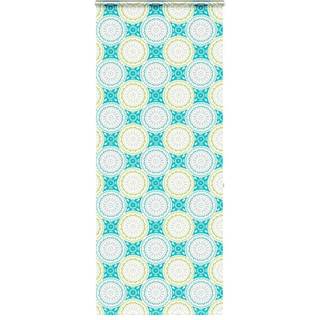 Bruserullegardin Stofbredde 76 Cm Ornament - med kassette / 90 x 240 cm