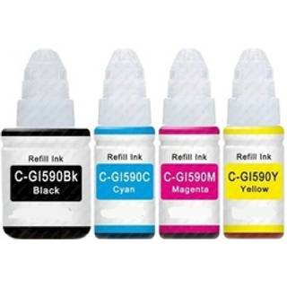 Kompatibelt sæt 4x refillflaske blæk til Canon GI-590 Pixma G1500 G1510 G1515 G2500 G2510 G3500 G351
