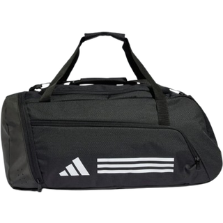 Essentials 3-Stripes sportstaske, medium - Black / White - 1 størrelse