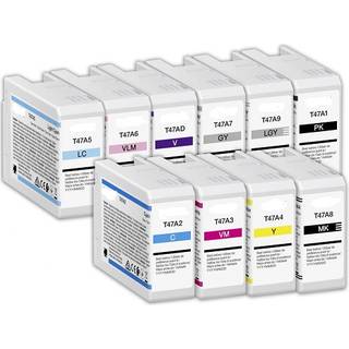 Kompatibelt sæt 10x printerpatron til Epson T47A til Surecolor SC-P900 fra ABC