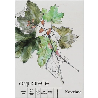 Kreatima akvarelblok A6 (105x148 mm), 20 ark – gramvægt 300.