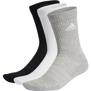 Cushioned tennissokker, 3 par - Medium Grey Heather / White / Black - 22-24