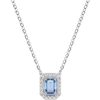 Millenia Halskette, Oktagon-Schliff, Blau, Rhodiniert