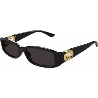 Gucci GG1661S 001 54 Solbriller Kvinder Black - Black - 54mm