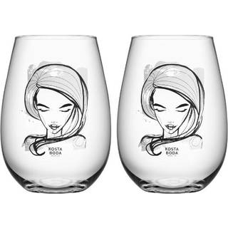 Kosta Boda All about you glas 57 cl 2 stk need you (hvid)