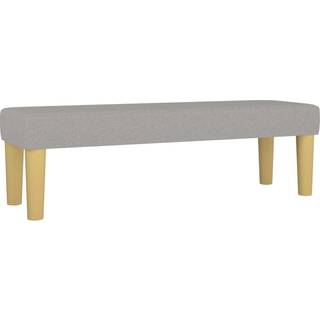 Kontinentalseng Stof Lysegrå - knapper / 180 x 200 cm