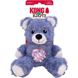 KONG Knots bamse - knudet reb mave og hale - bldt plys hundelegetj (lille)