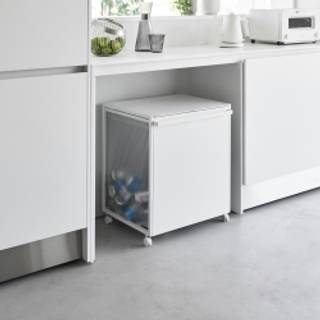 YAMAZAKI Affaldsspand 2 rum med låg og hjul