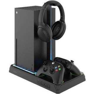 Fixed Xbox Series S/X Stander m. 2 x Controller Ladepladser & Køling - Sort