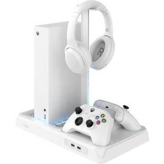 Fixed Xbox Series S/X Stander m. 2 x Controller Ladepladser & Køling - Hvid