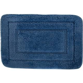 Bademåtte - 60x40 cm - Blå - Blød bademåtte med skridsikkert underlag