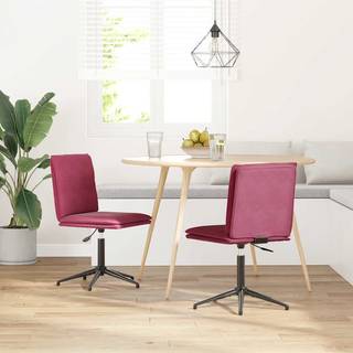 Spisebordsstole Velour - 2 / Vinrød