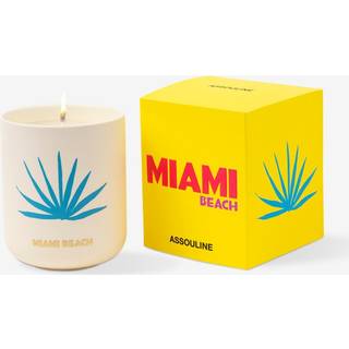 Assouline Candlelight And Scents - 'Miami Beach' travel candle in White Wax: blend of soy and paraffin