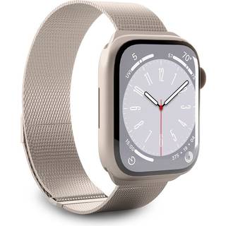 Apple Watch (38/40/SE/41/42mm) Puro MILANESE Rustfri Stål Urrem - Champagne