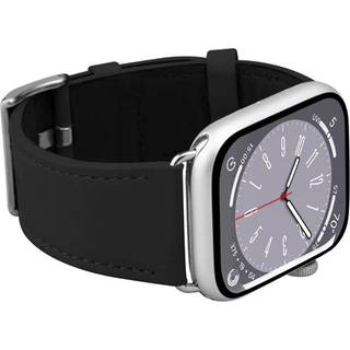 Apple Watch (38/40/SE/41/42mm) Puro E-CLASSIC Vegansk Læder Urrem - Sort