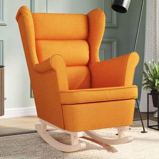 Gyngestol 74X90X102 Cm Stof - 1 / Mørkegul / Uden fodskammel