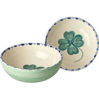 RICE Rice keramikskål 35 cl Good Luck Clover-Soft green