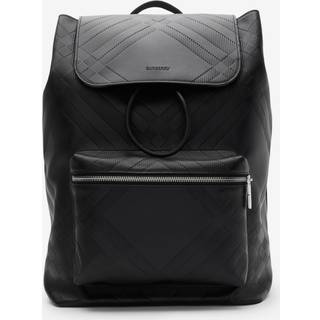 Burberry Burberry Check leather backpack - black - One Size