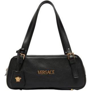 Versace Tag Bowling Medium leather shoulder bag - black - One Size