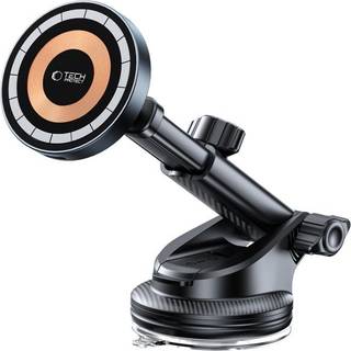Tech-Protect Magnetisk Mobilholder til Bil - Trådløs Opladning - Inkl. USB-A til USB-C Kabel - MagSafe Kompatibel - Sort
