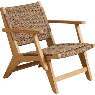 Cinas eya lounge stol teak med viro reb havestol
