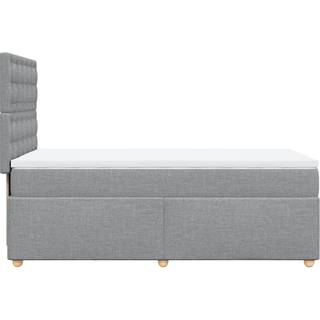 Kontinentalseng Stof Lysegrå - knapper / 100 x 200 cm