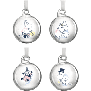 Muurla Mumi julekugle Ø5 cm 4-pak Let it snow