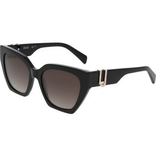 Liu Jo Kvinde LJ814SR 001 Solbriller Acetat Sort Cat Eye Normal