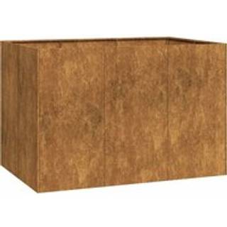 Plantekasse Rustfarvet Forvitringsstål Forvitret Stål/Brun - 120 x 80 x 80 cm