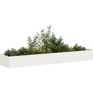plantekasse 360x80x40 cm stål hvid