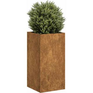 Plantekasse Rustfarvet Forvitringsstål Weathering Steel - 40 x 40 x 80 cm